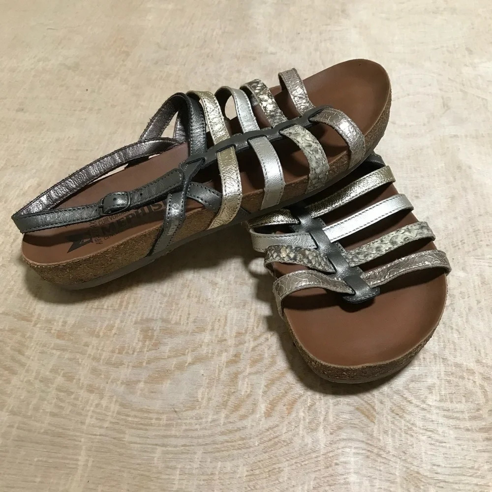 Mephisto Air Relax Ankle Strap Leather Sandals Size 37